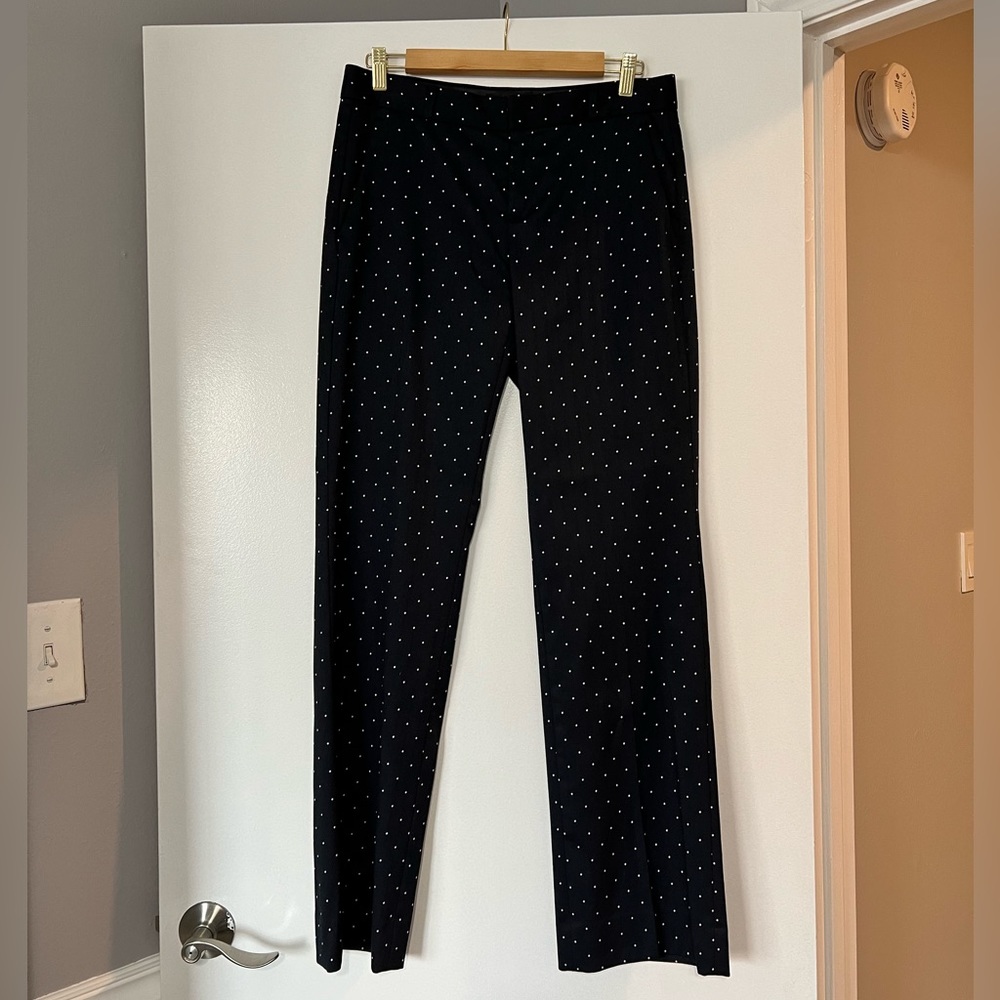 Navy Blue with Polka Dot Dress Pants